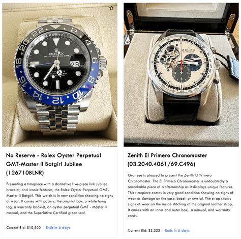 rolex watch auction prices|grailzee watch auctions.